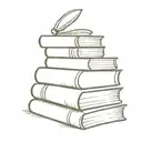 stack of books tattoo design idea