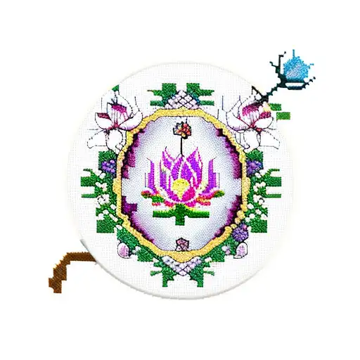 sleeve, Cross stitch hoop, Sparrow, Orchid, Book, Crown, Coffee cup, Semi-colon, Cat Female symbol Lotus   tattoo design idea