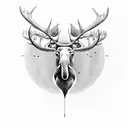 moose and elephant side by side tattoo design idea