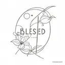 blessed tattoo design idea