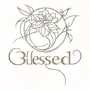 blessed tattoo design idea