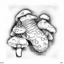 mashroom tattoo design idea