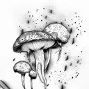mashroom tattoo design idea