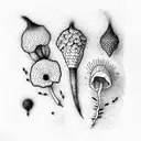 mashroom tattoo design idea