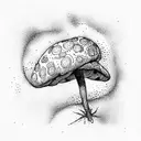 mashroom tattoo design idea