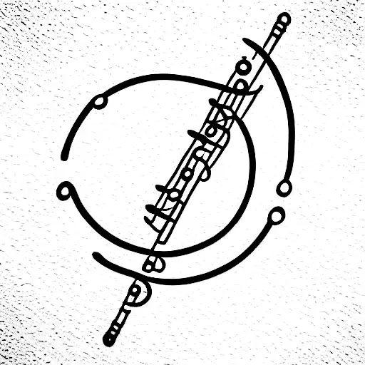 flute tattoo design idea