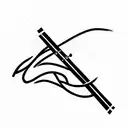 flute tattoo design idea