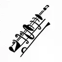 flute tattoo design idea