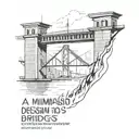 A minimalist design of two burning bridges with the inscription 'Пусть мосты которые я сжигаю освещают мне путь' tattoo design idea