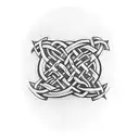 norse and celtic symbols of strength and death tattoo design idea