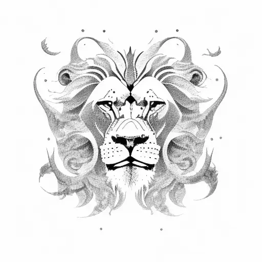 lion Aquarius Sagittarius Scorpio  tattoo design idea