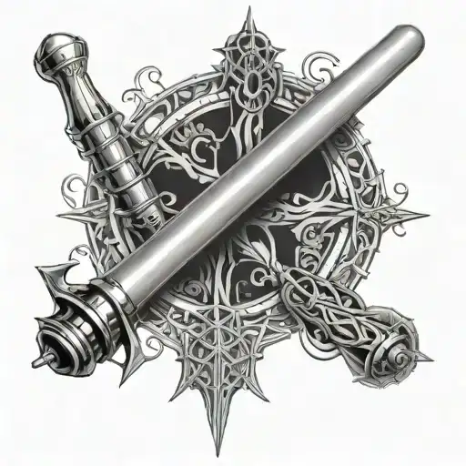 lord of the rings writing lightsaber elder wand game of thrones tattoo design idea