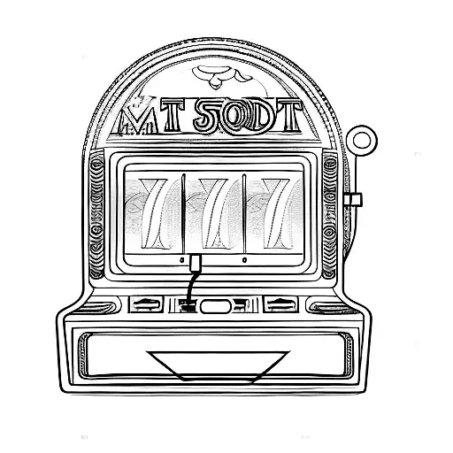 a slot machine tattoo design idea