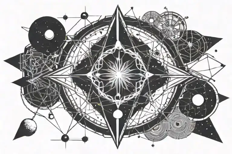 Astronomy inspired tattoo tattoo design idea