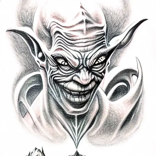 Goblin sorcerer tattoo design idea