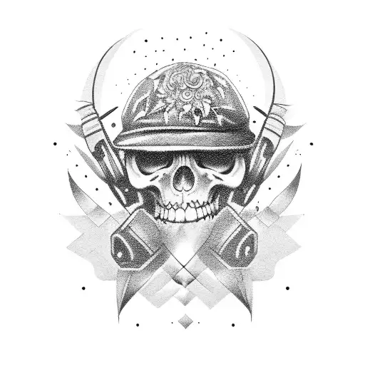 rock n' roll tattoo design idea