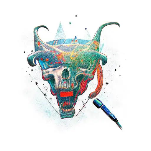 rock n' roll tattoo design idea