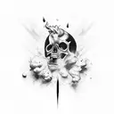 rock n' roll tattoo design idea