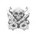 rock n' roll tattoo design idea