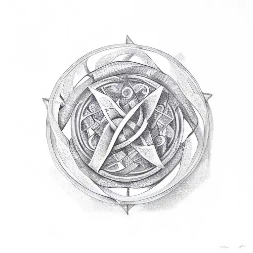 triskele with purple hyacinths  tattoo design idea