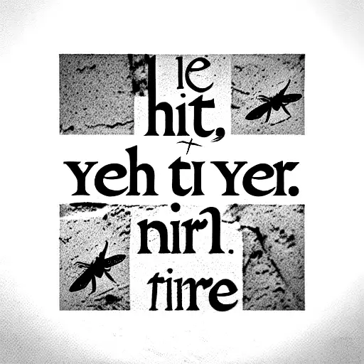 He Yet Fly A Stone. written in biblical font  tattoo design idea