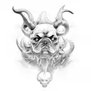 devil dogs tattoo design idea