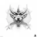 devil dogs tattoo design idea