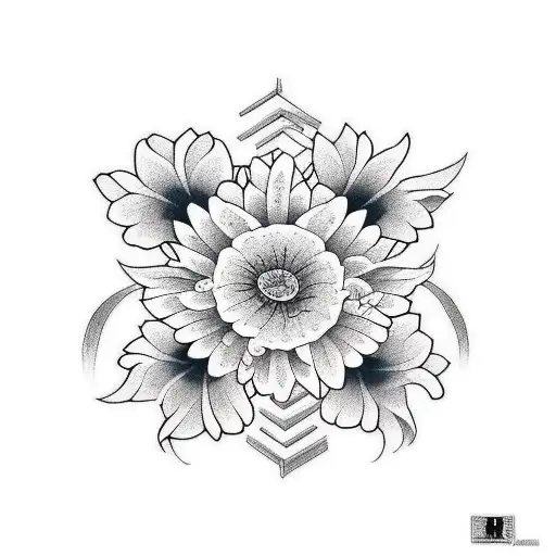 Japanese "Lily" Tattoo Idea BlackInk AI