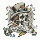 smoking aces tattoo design idea