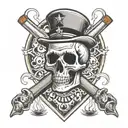 smoking aces tattoo design idea