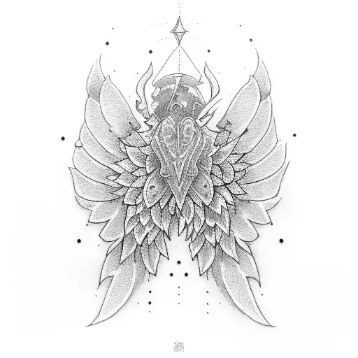 Wing tattoo design idea
