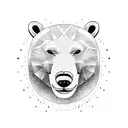 polar bear with artic background tattoo design idea