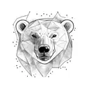 polar bear with artic background tattoo design idea