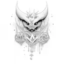 bonfire heart tattoo design idea