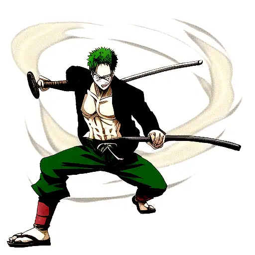 roronoa zoro devil tattoo design idea