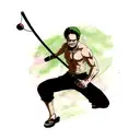 roronoa zoro devil tattoo design idea