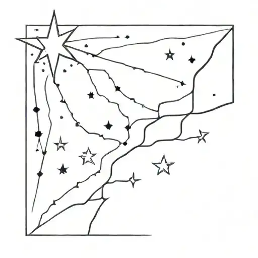 lightning bolt with stars in astral tattoo design tattoo design idea