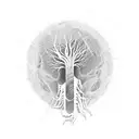 Generate a digital art representation of a tattoo sleeve design combining elements of a mycelium network, various types  tattoo design idea