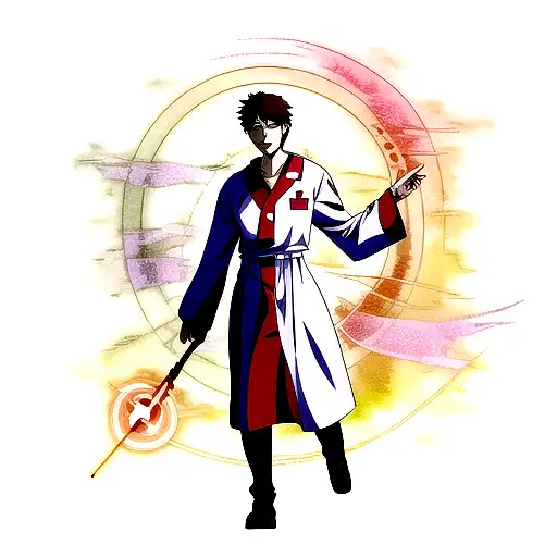 guy who is both a nurse and a wizard tattoo design idea