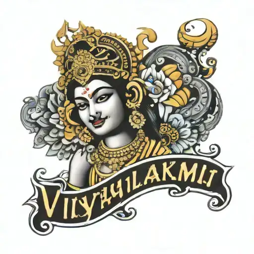 vijaya lakshmi name together tattoo design idea