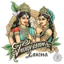 vijaya lakshmi name together tattoo design idea