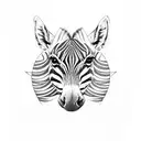 zebra tattoo design idea