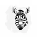 zebra tattoo design idea