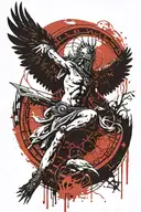 Hand of Adam and God, Fall of Icarus, Lucifer's tear, Ravens, Viking compass, Spartan helmet, Cross tattoo design idea