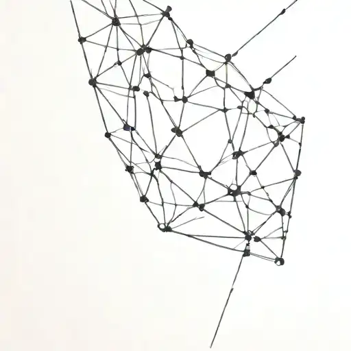 Cracked Glass thin Web tattoo design idea