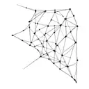 Cracked Glass thin Web tattoo design idea