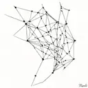 Cracked Glass thin Web tattoo design idea