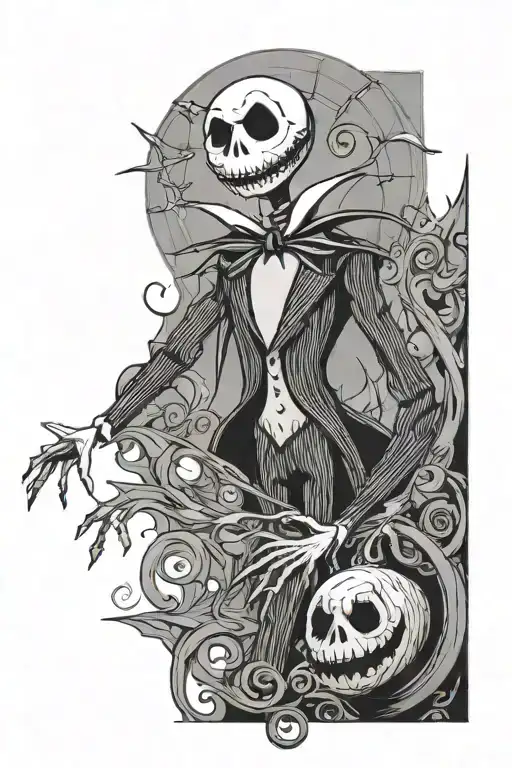 jack from the nightmare before christmas tattoo design idea