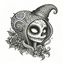 sally from the nightmare before christmas day of the dead skull tattoo design idea