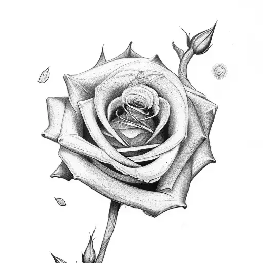 arm tattoo with rose and sword tattoo design idea